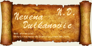 Nevena Dulkanović vizit kartica